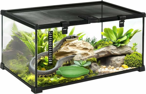 PawHut Glass Terrarium - Medium 50 x 30 x 25cm